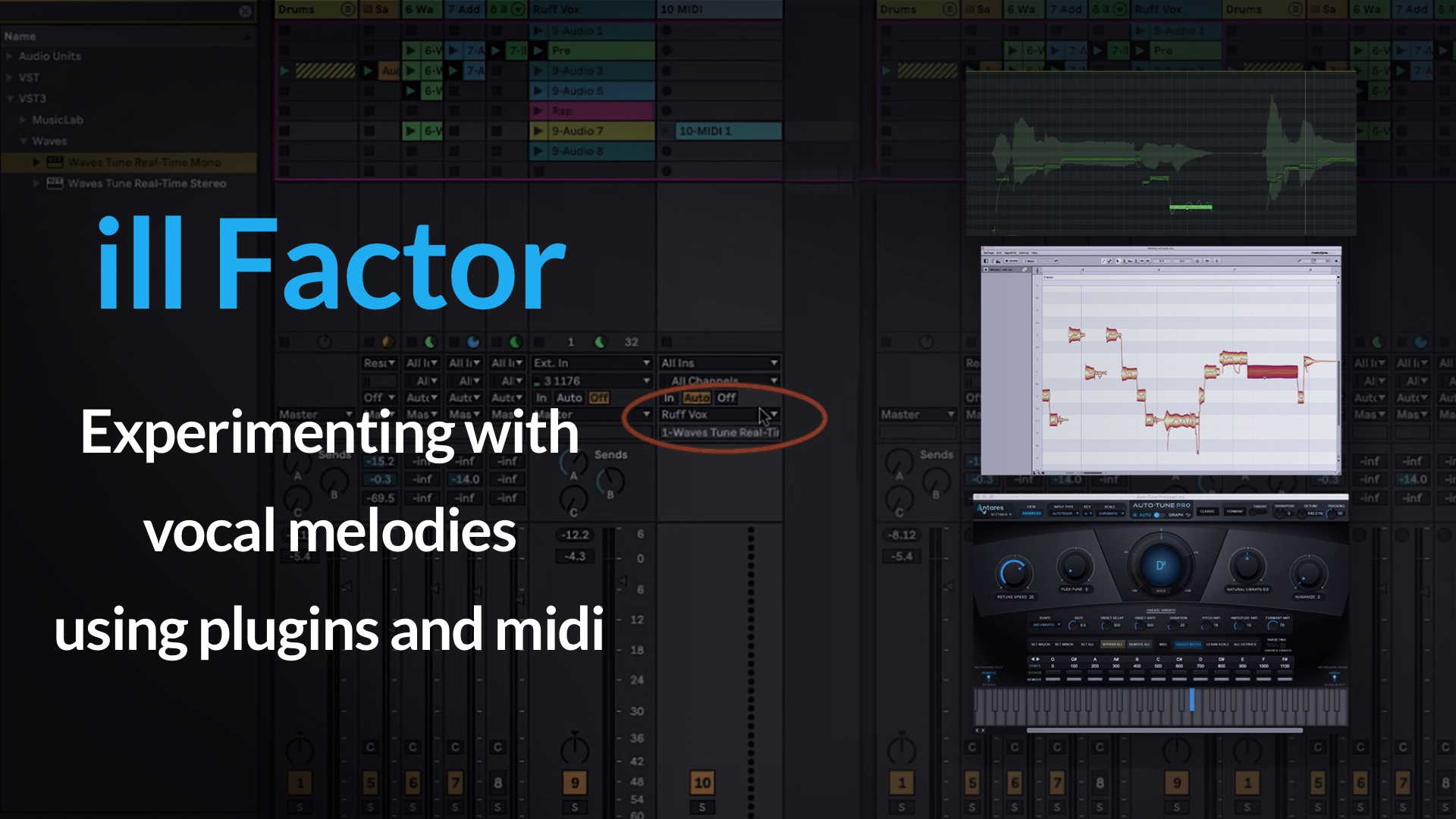 Vocal Melodies using Autotune, plugin and Midi in Ableton